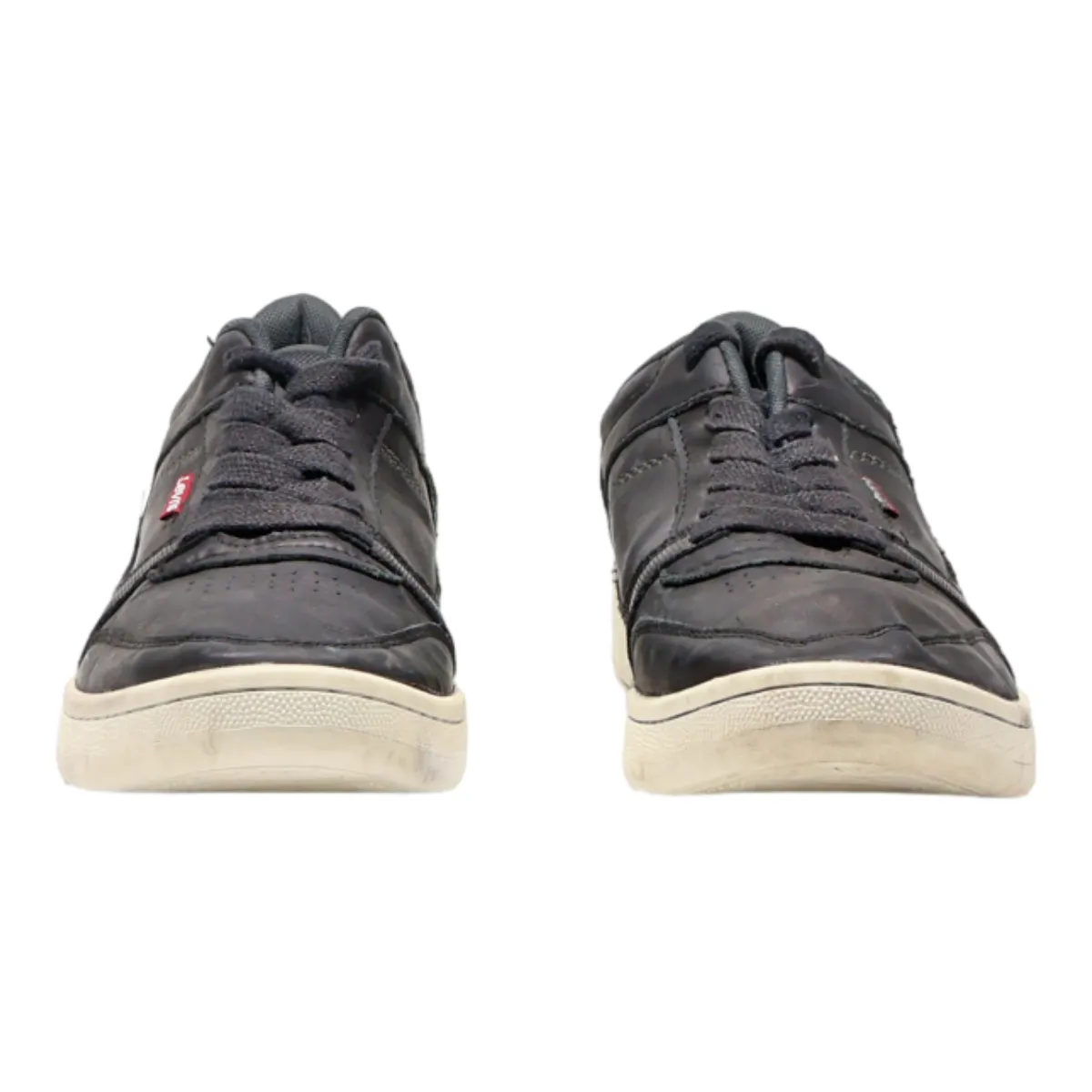 LEVI'S Sneaker Trainers Black Leather Mens UK 9