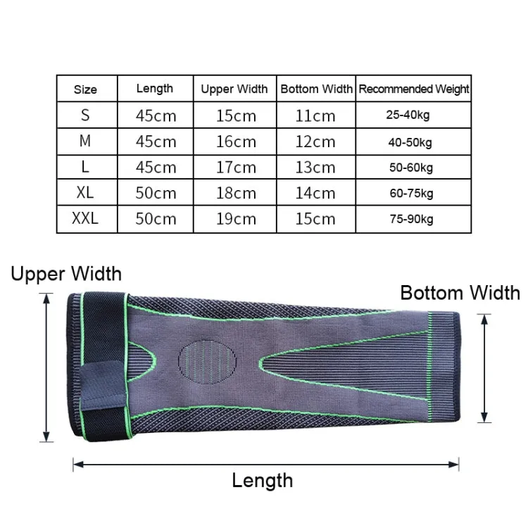 Nylon Knitted Riding Sports Extended Knee Pads, Size: L(Red Pressurized)
