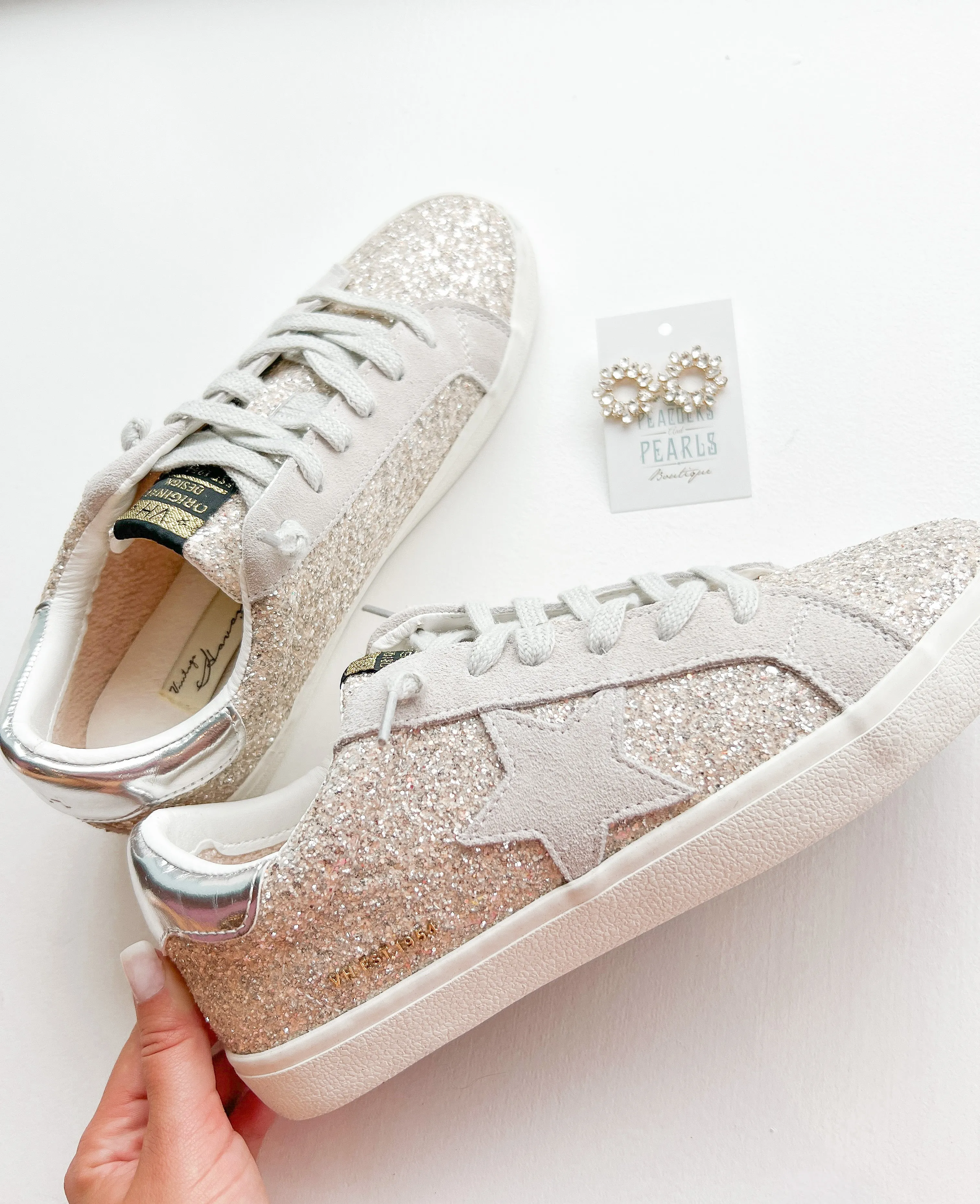 Palmer Silver Glitter Sneaker