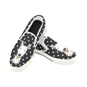 Polka-Dot Slip-on Skate shoes - White dog