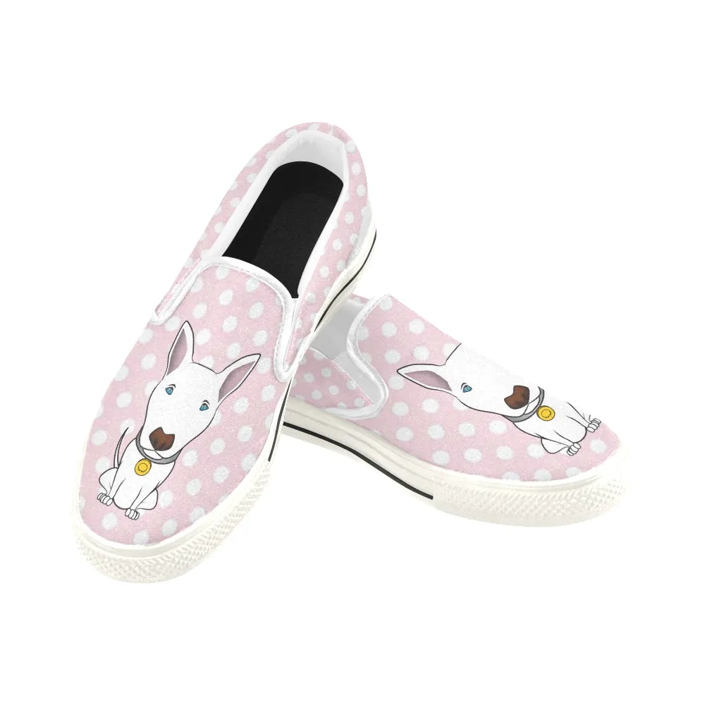 Polka-Dot Slip-on Skate shoes - White dog