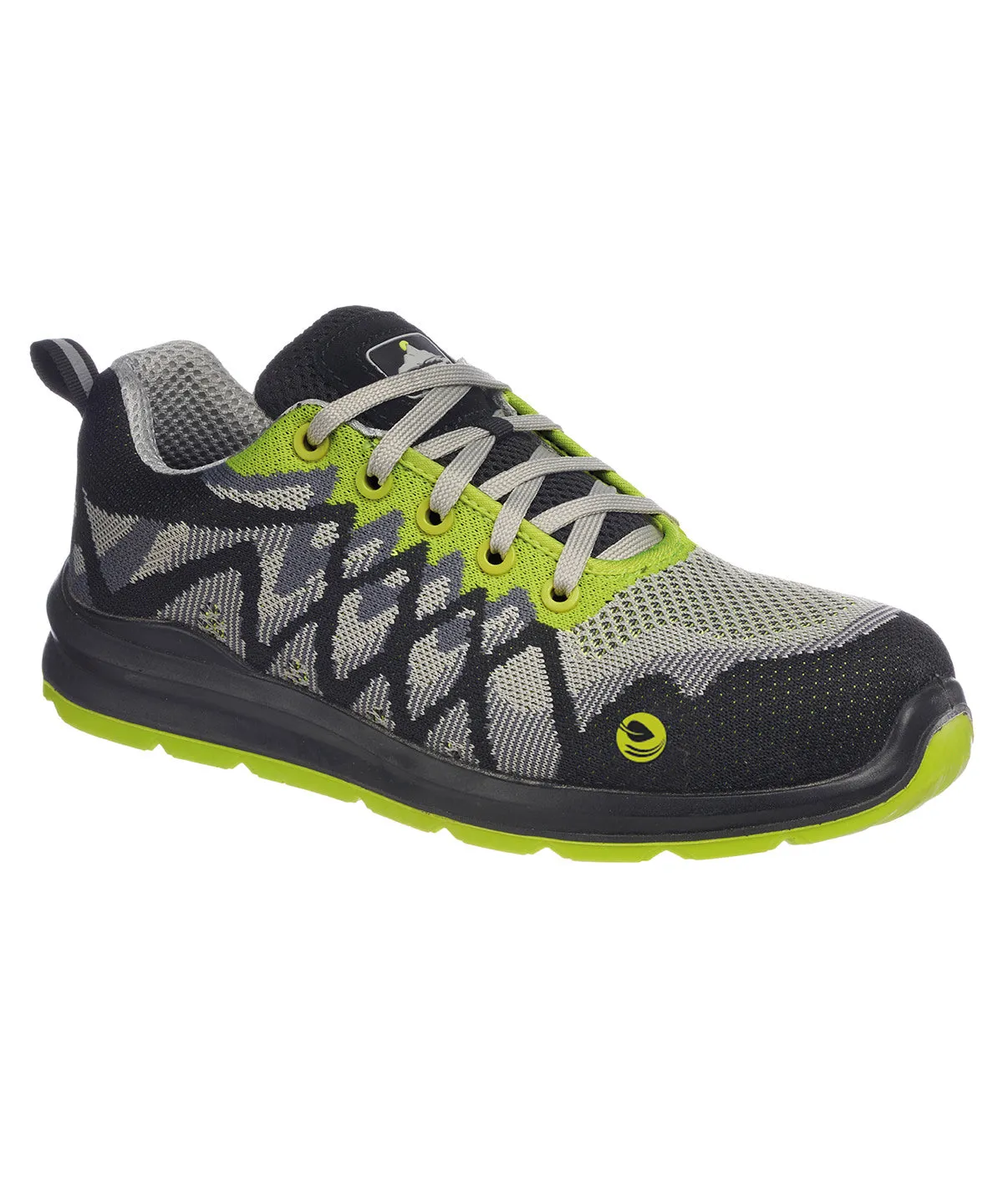 Portwest Composite lite ECO safety trainers (FC08) | Black/Yellow