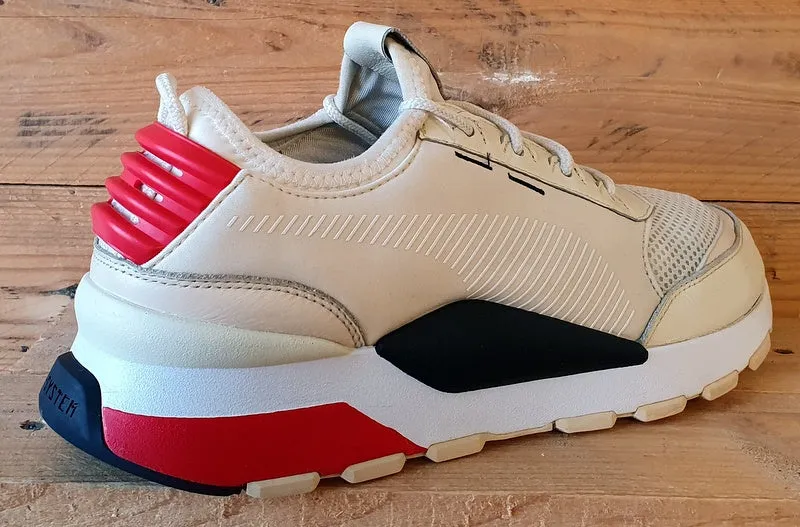 Puma Rs-0 Play Low Leather Trainers UK10/US11/EU44.5 36751512 Cream/Black/Red