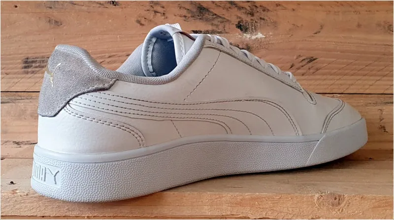 Puma Shuffle Low Leather Trainers UK10/US11/EU44.5 309668-08 Triple White