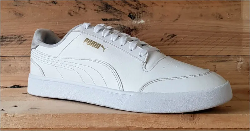 Puma Shuffle Low Leather Trainers UK10/US11/EU44.5 309668-08 Triple White