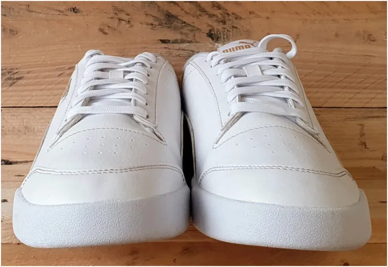 Puma Shuffle Low Leather Trainers UK10/US11/EU44.5 309668-08 Triple White
