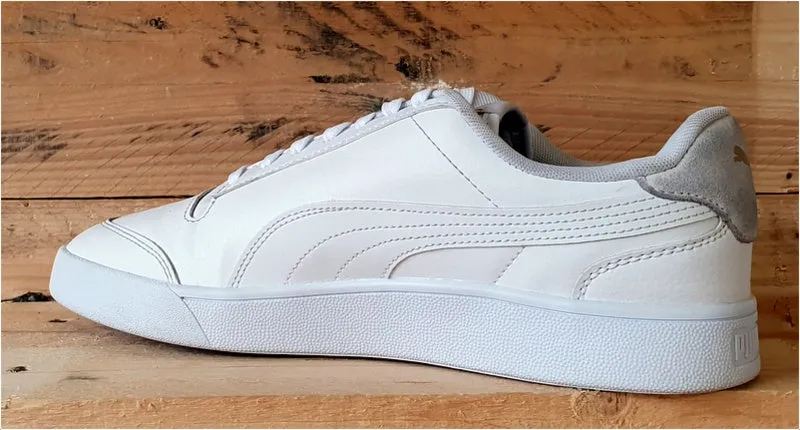 Puma Shuffle Low Leather Trainers UK10/US11/EU44.5 309668-08 Triple White