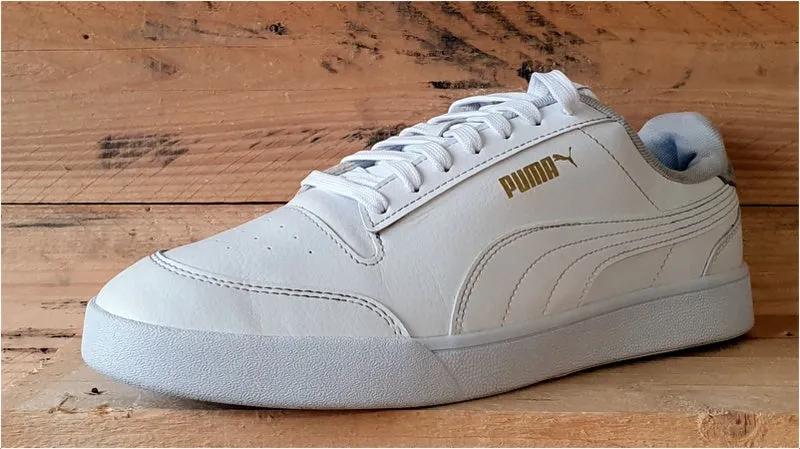 Puma Shuffle Low Leather Trainers UK10/US11/EU44.5 309668-08 Triple White