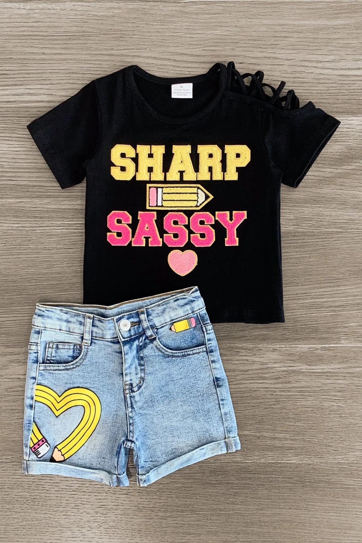 "Sharp & Sassy" Denim Short Set