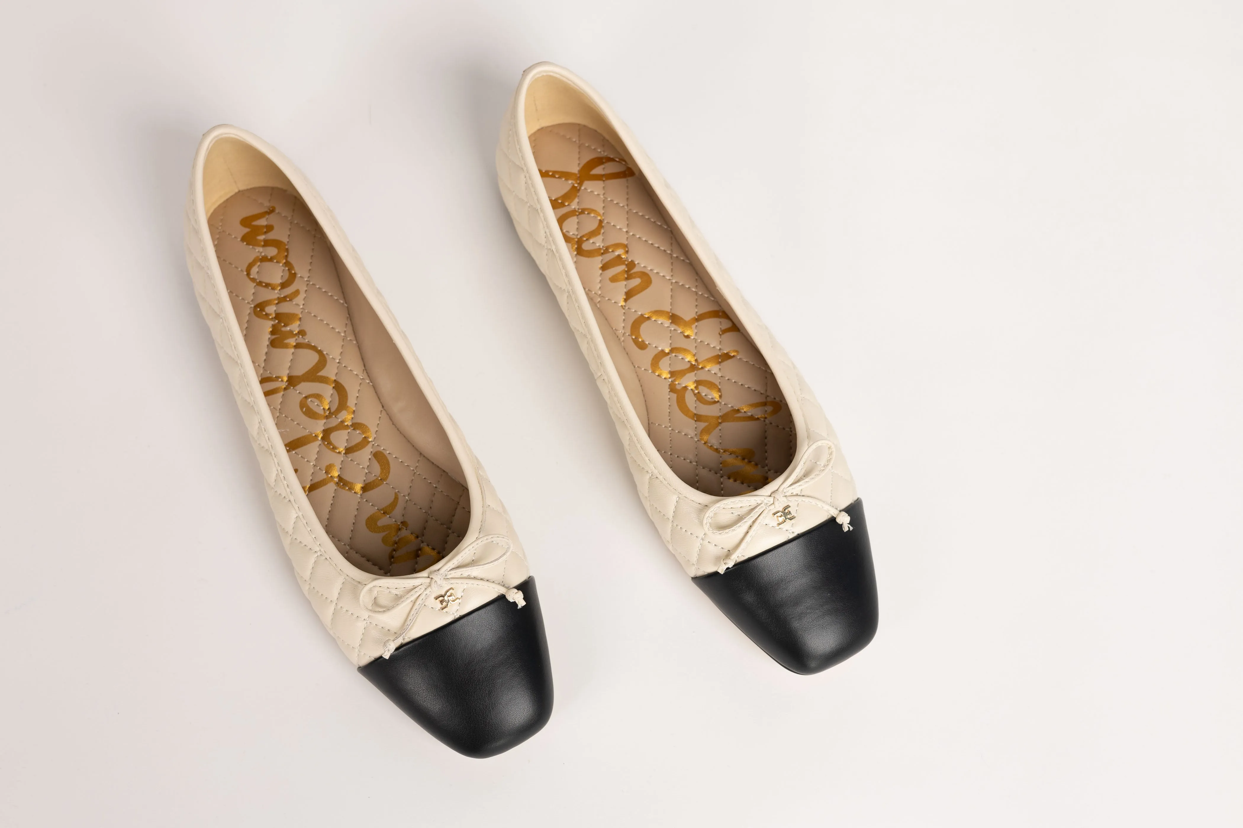 Sam Edelman Marilyn Flats in White/Black