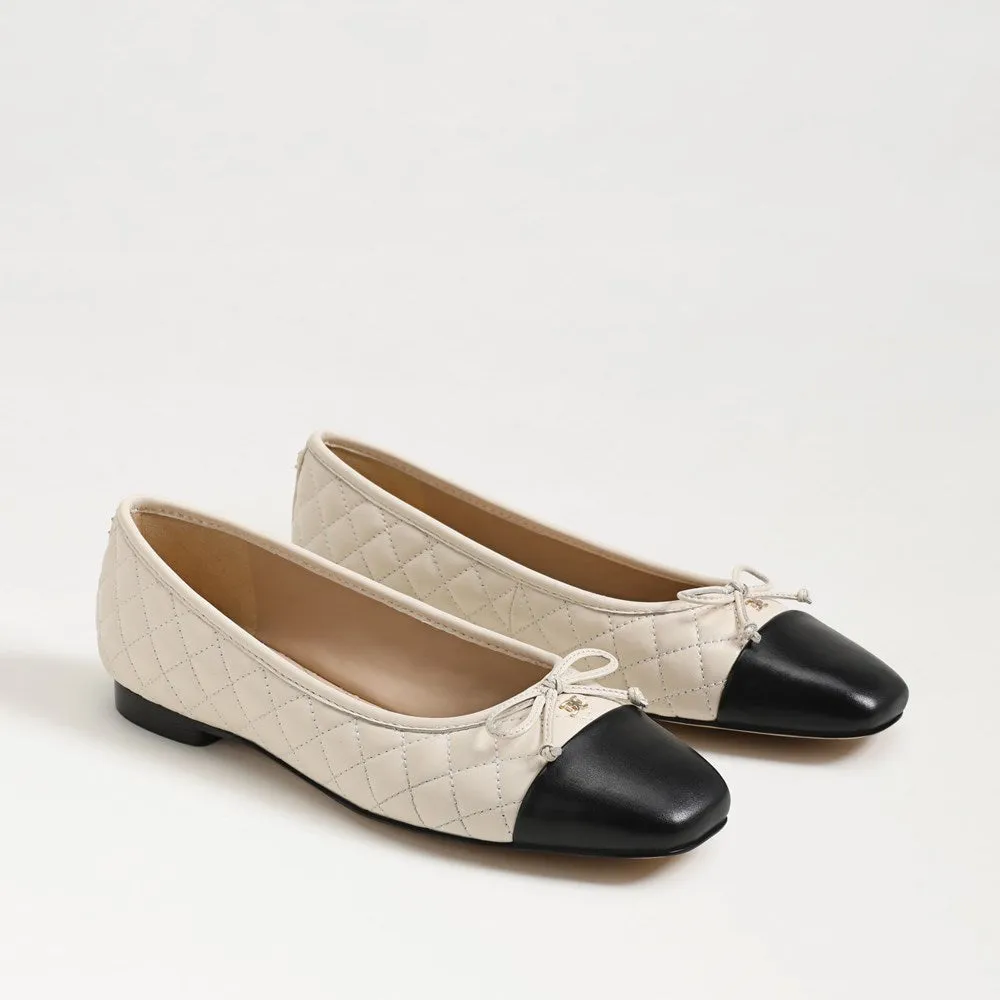 Sam Edelman Marilyn Flats in White/Black