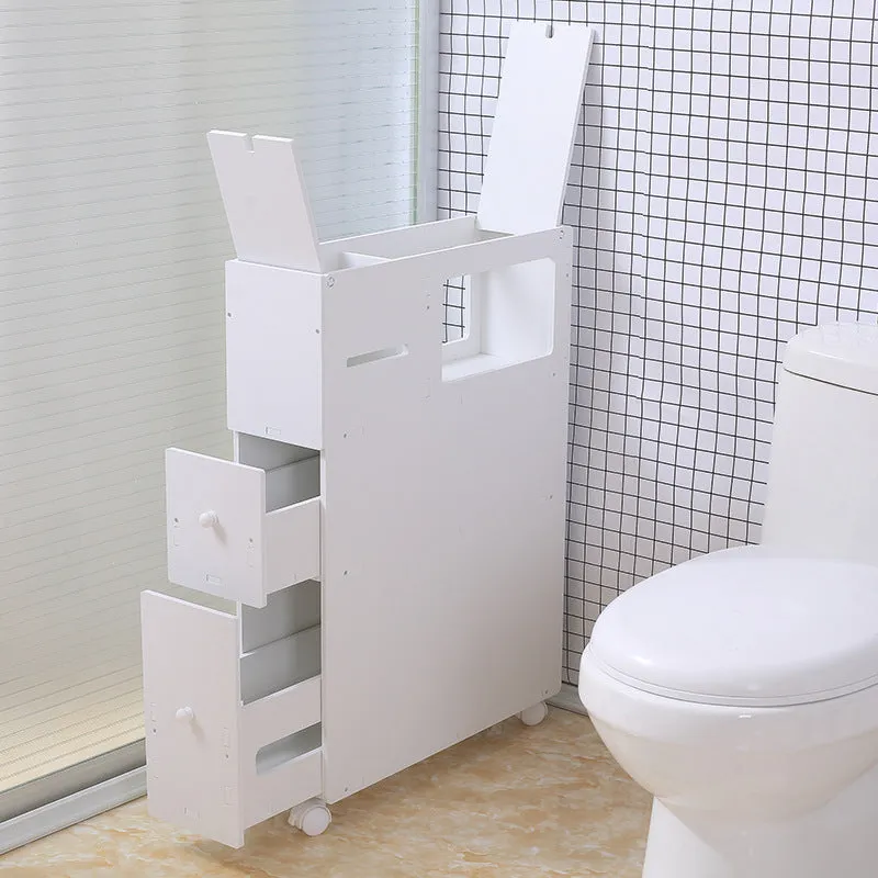 Slide-Out Bathroom Toilet Floor Cabinet