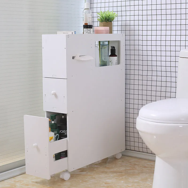 Slide-Out Bathroom Toilet Floor Cabinet