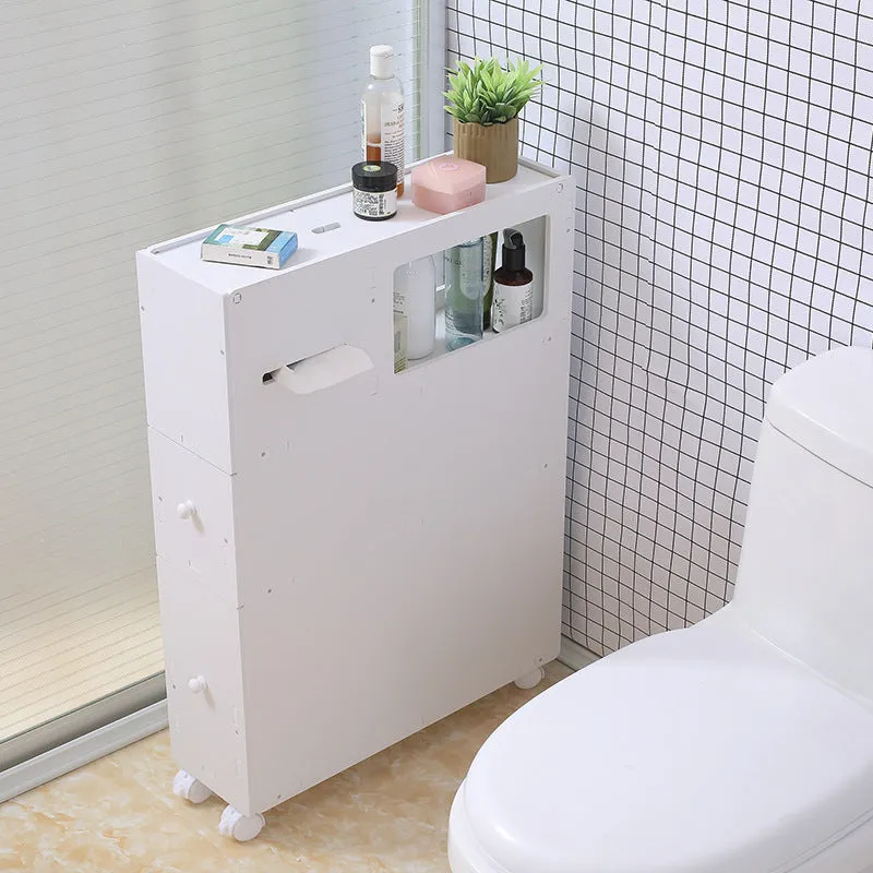 Slide-Out Bathroom Toilet Floor Cabinet