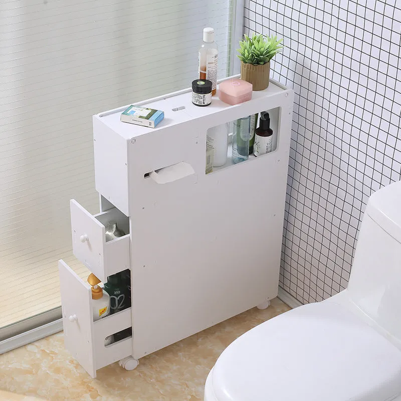 Slide-Out Bathroom Toilet Floor Cabinet