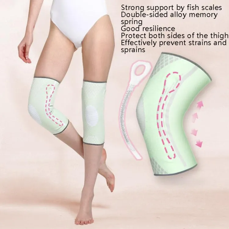 Sports Knee Pads Training Running Knee Thin Protective Cover, Specification: S(Peacock Blue Silicone Non-slip)