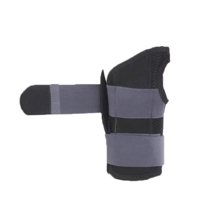 Two-Way Compression Stabilized Support Plate Wrist Brace Fracture Sprain Rehabilitation Wrist Brace, Specification: Right Hand M (Black Grey)