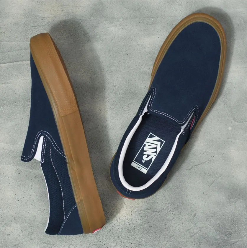 Vans Slip On Pro Skateboard Shoe - Navy/Gum