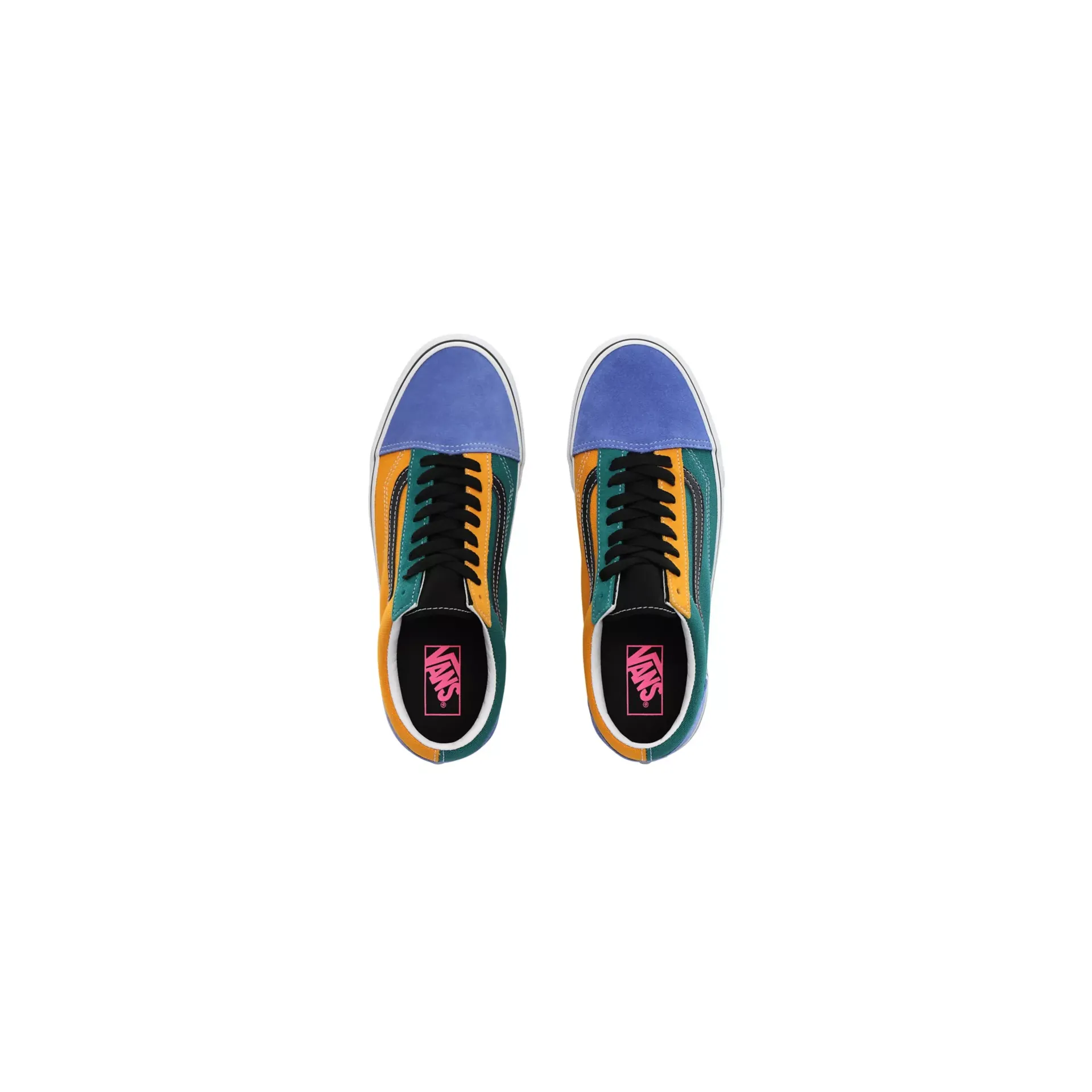Vans Unisex Mix & Match Old Skool Shoes - Cadmium Yellow / Tidepool Green