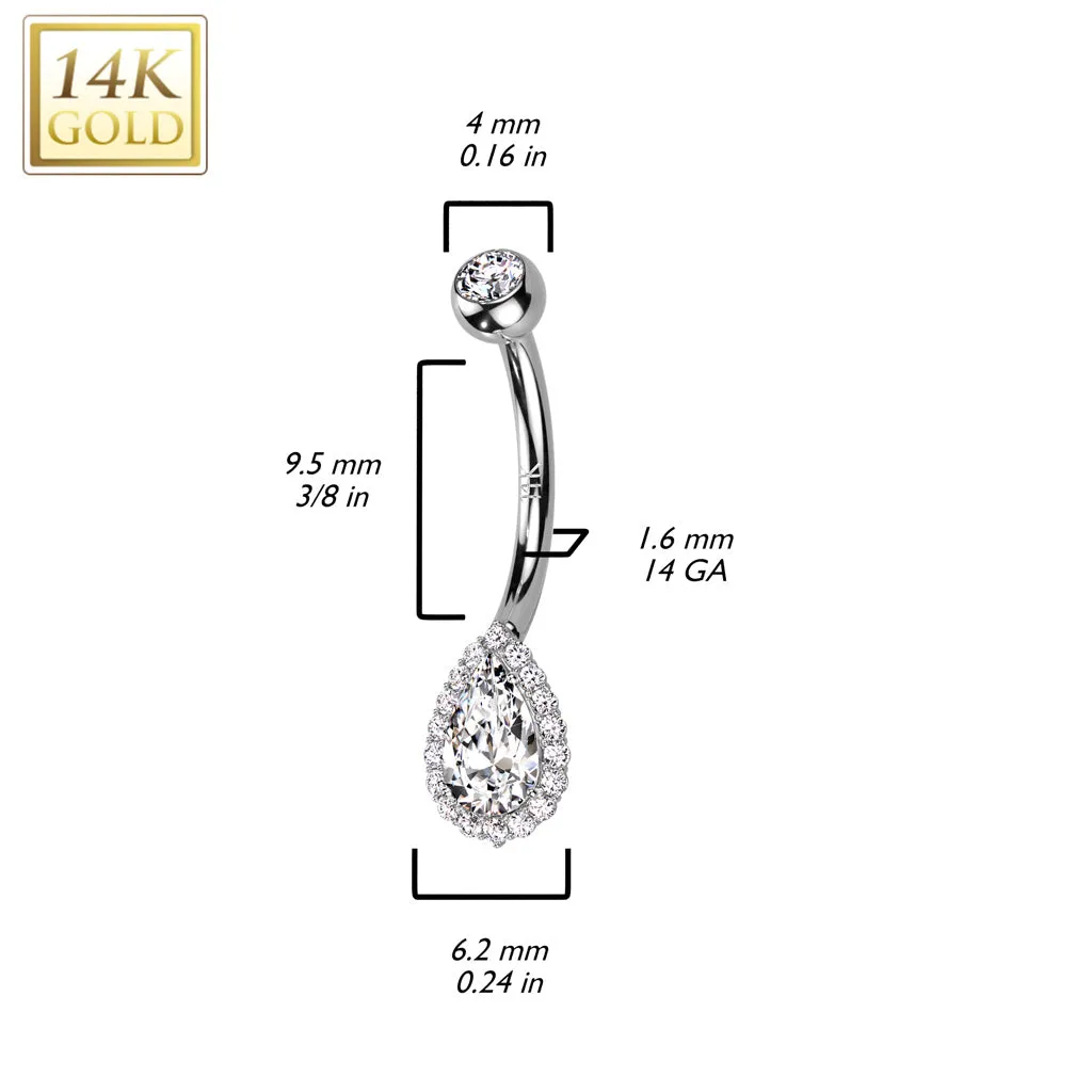 Vintage Gem Cluster Chakra in Solid 14K White Gold