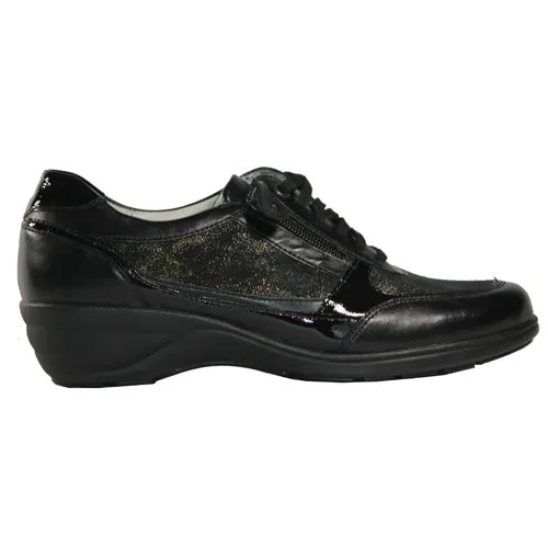 Waldlaufer Wide Fit  Walking Shoes - 305006 - Black