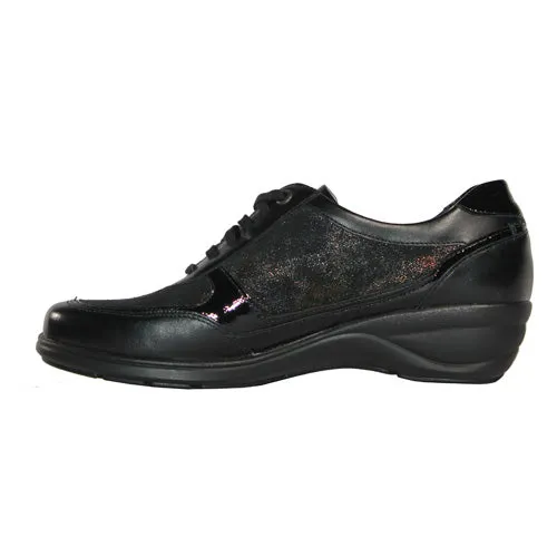 Waldlaufer Wide Fit  Walking Shoes - 305006 - Black
