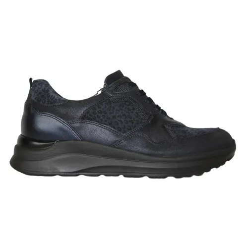 Waldlaufer Wide Fit Walking Shoes - 760002 - Navy