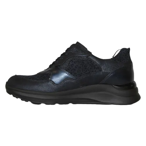 Waldlaufer Wide Fit Walking Shoes - 760002 - Navy