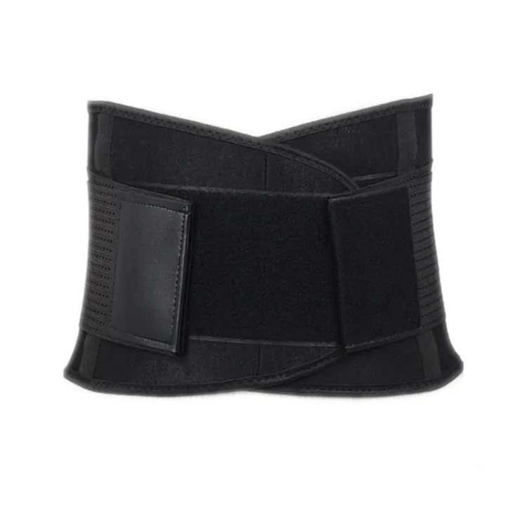 Webbing Breathable Waist Belt Squat Weightlifting Fitness Steel Plate Back Support Belt, Specification: M(Black)