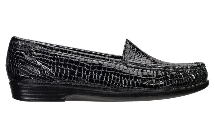 Women's Simplify Slip on Shoe SAS- Black Croc at Brandy's Shoes Made in USA