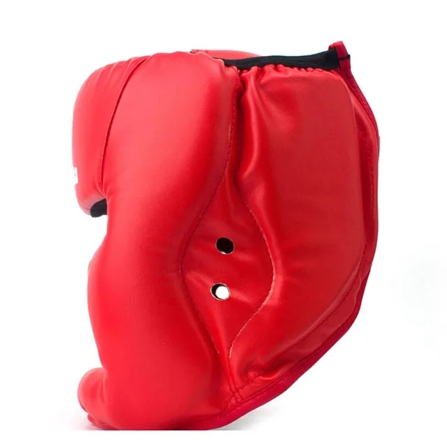 WSD001 Adjustable Adult Fighting Training Helmet Boxing Protective Gear(Red)