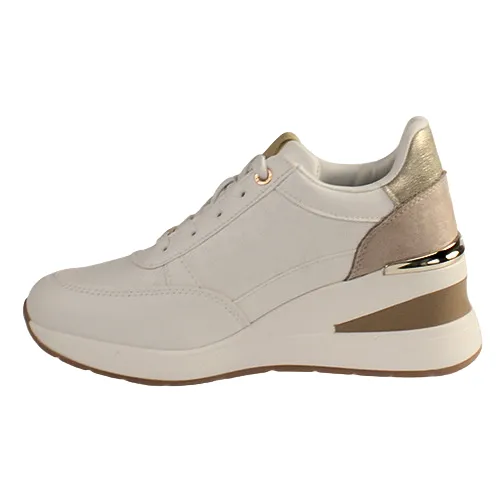 XTI Ladies Wedge Trainers - 142413 - White